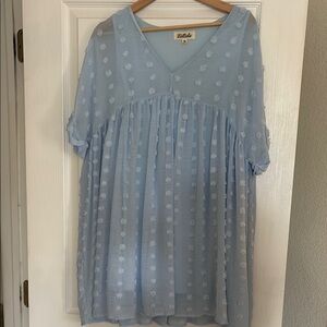 Light Blue V-Neck dress